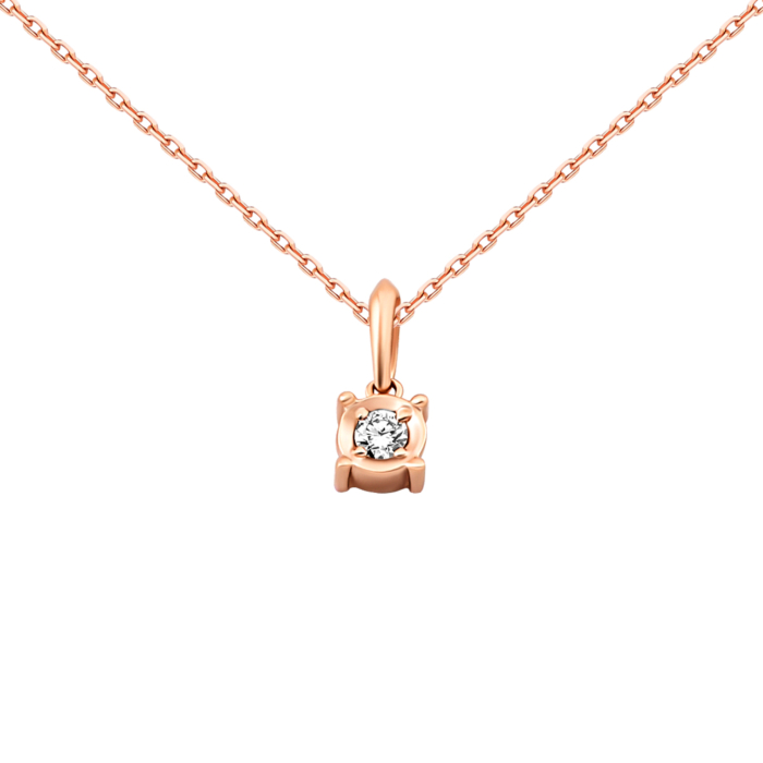 Золотое колье с бриллиантом.Артикул UG57104826201