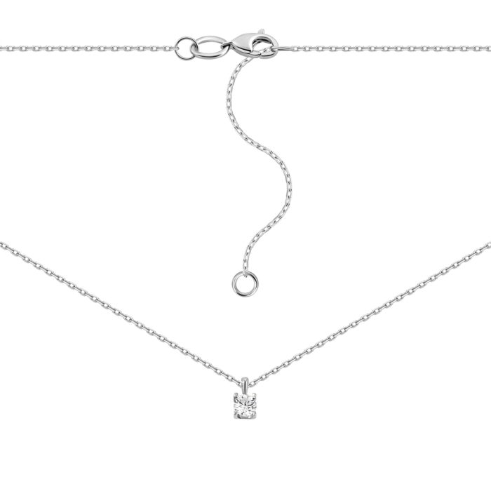 Золотое колье с бриллиантом.Артикул UG57108067202