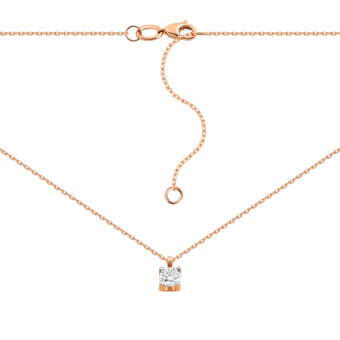 Золотое колье с бриллиантом.Артикул UG57108922201