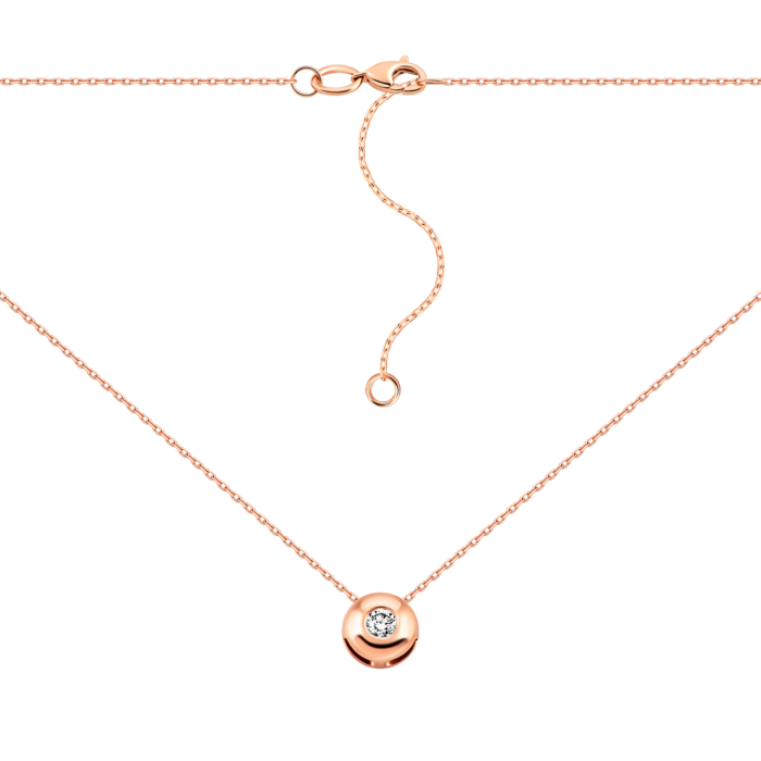 Золотое колье с бриллиантом.Артикул UG57103665201