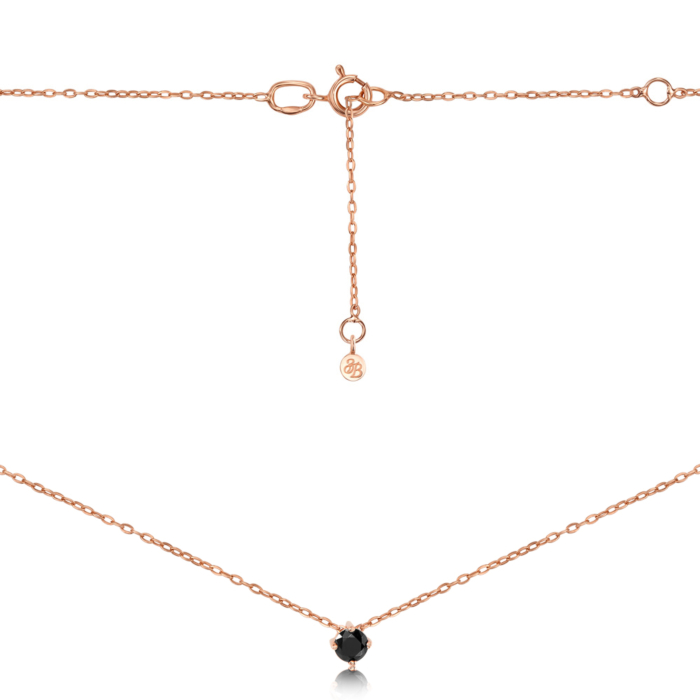 Золоте кольє з чорним фіанітом. Артикул 31651/66024-3/01/0/813