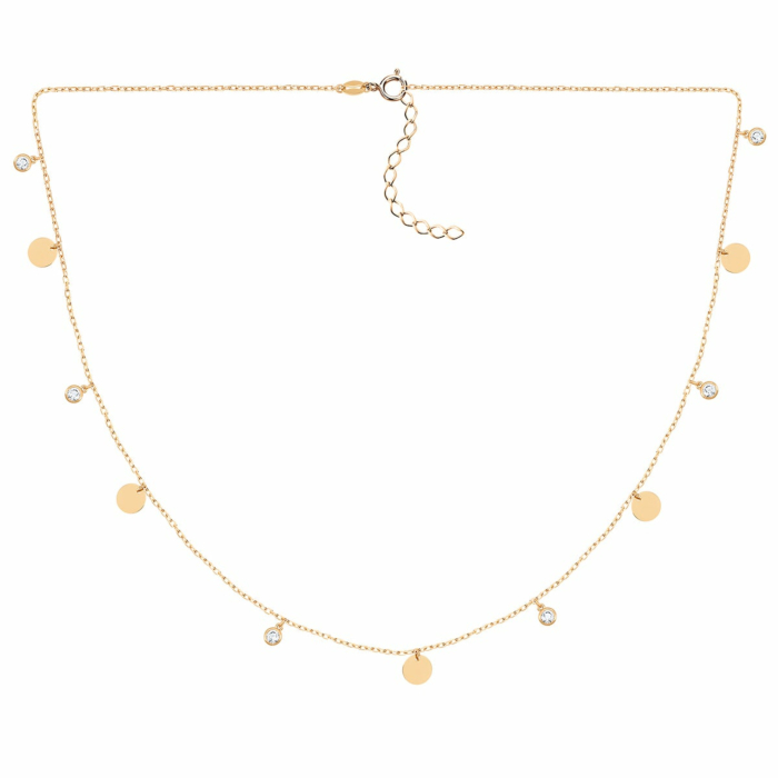 Золоте кольє з фіанітами.Артикул UG54/21/077/2