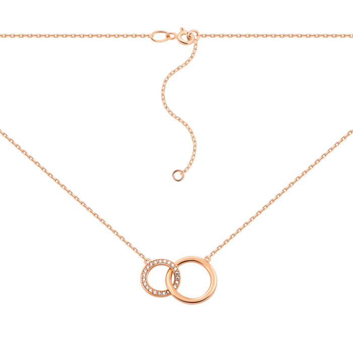 Золоте кольє з фіанітами.Артикул UG5ц132