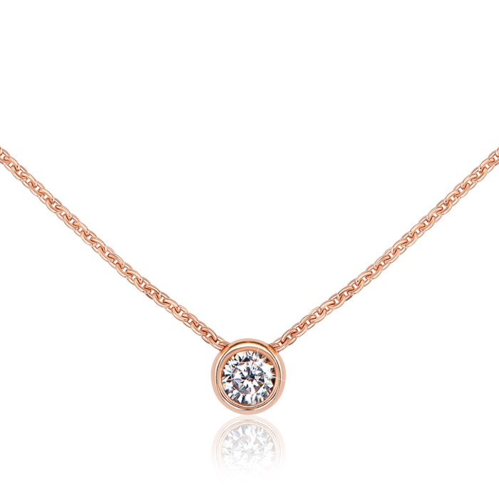 Золотое колье с фианитом. Артикул 31676/66024/01/0/22