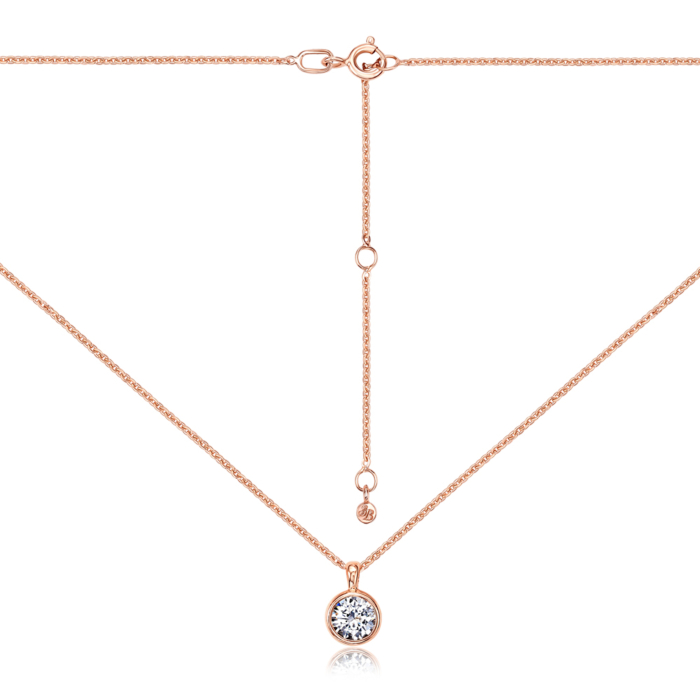 Золотое колье с фианитом. Артикул 31841/66024/01/0/100