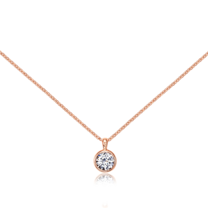 Золотое колье с фианитом. Артикул 31841/66024/01/0/100