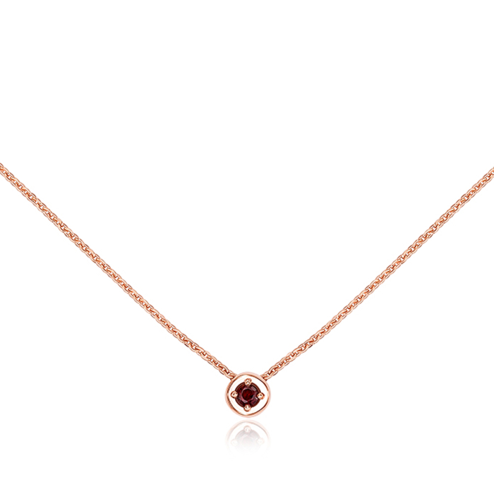 Золоте кольє з гранатом. Артикул 550063/66024-1/01/0/5137