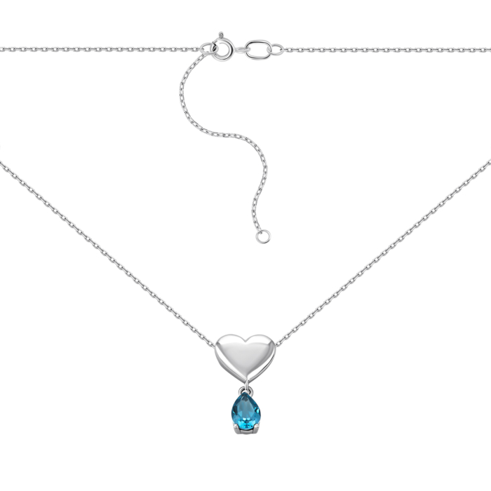 Золотое колье с swiss-топазом.Артикул UG5Кл 4297/1топ