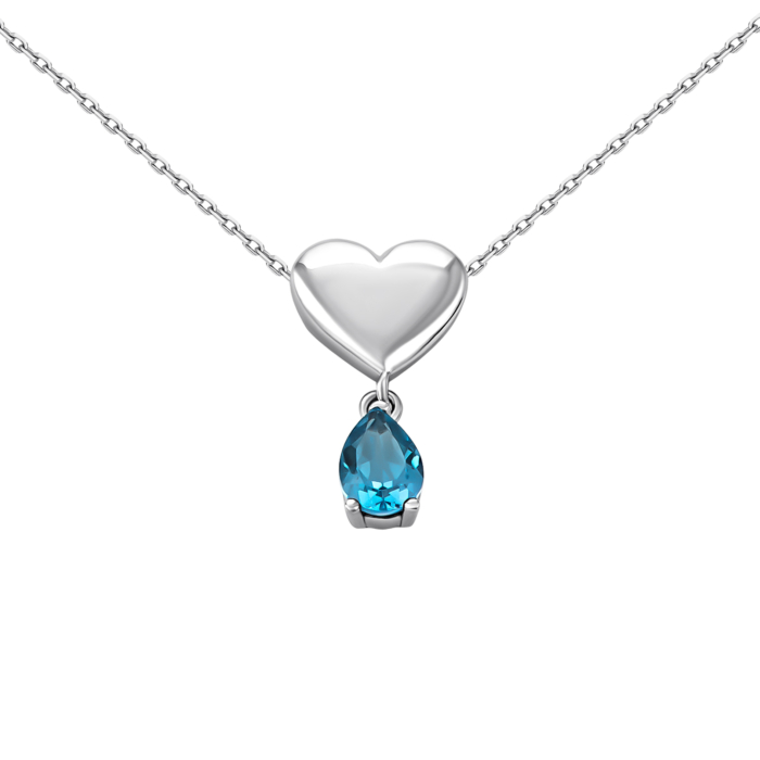 Золотое колье с swiss-топазом.Артикул UG5Кл 4297/1топ