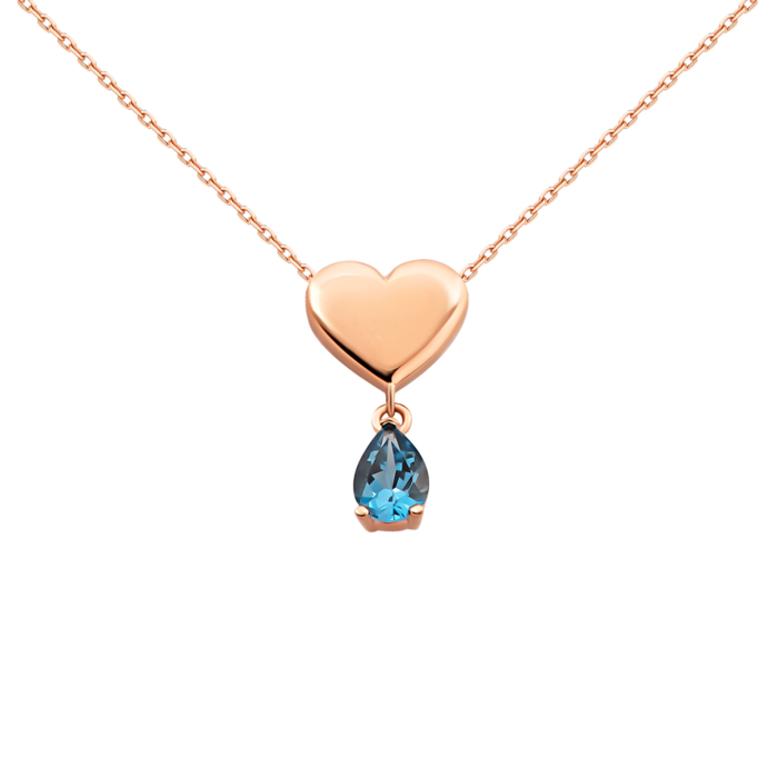 Золотое колье с топазом swiss.Артикул UG5Кл4297топ