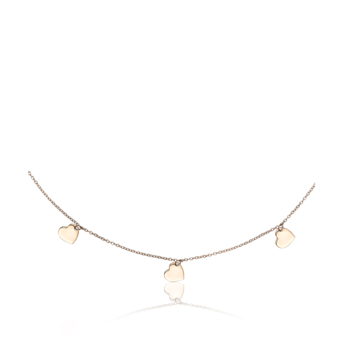 Золоте кольє «Серце» без вставки. Артикул 06189/01/0