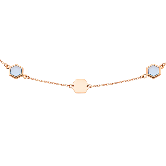 Золотое колье топазом swiss.Артикул UG54/21/123