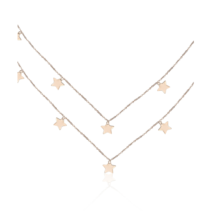 Золотое колье «Звезды» без вставки. Артикул 06191/01/0