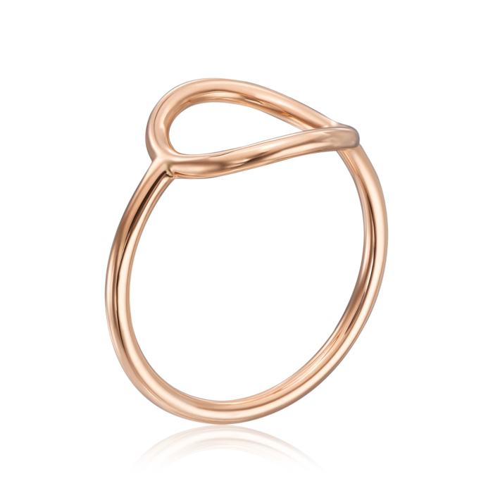 Золотое кольцо без вставки. Артикул 01924/01/0