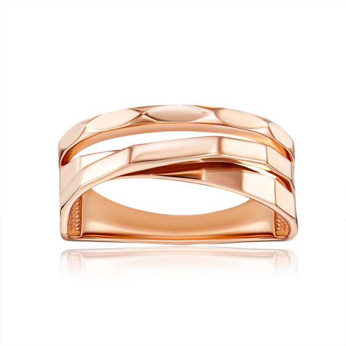 Золота каблучка без вставки. Артикул 13896/01/0