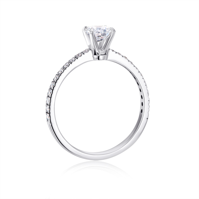 Золота каблучка з діамантами. Артикул 16010/02/1/8317