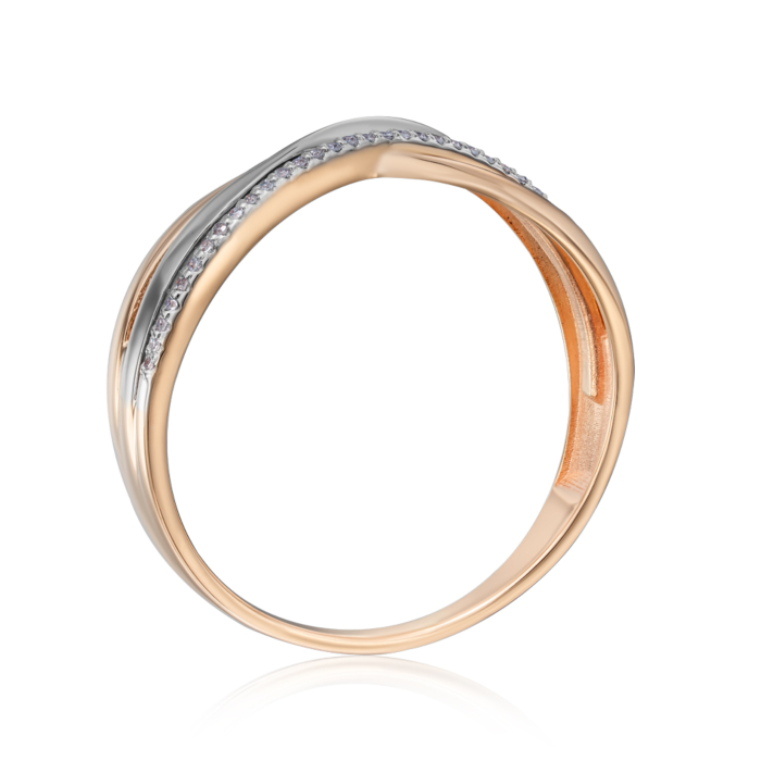 Золота каблучка з діамантами. Артикул 53627/01/1/9894