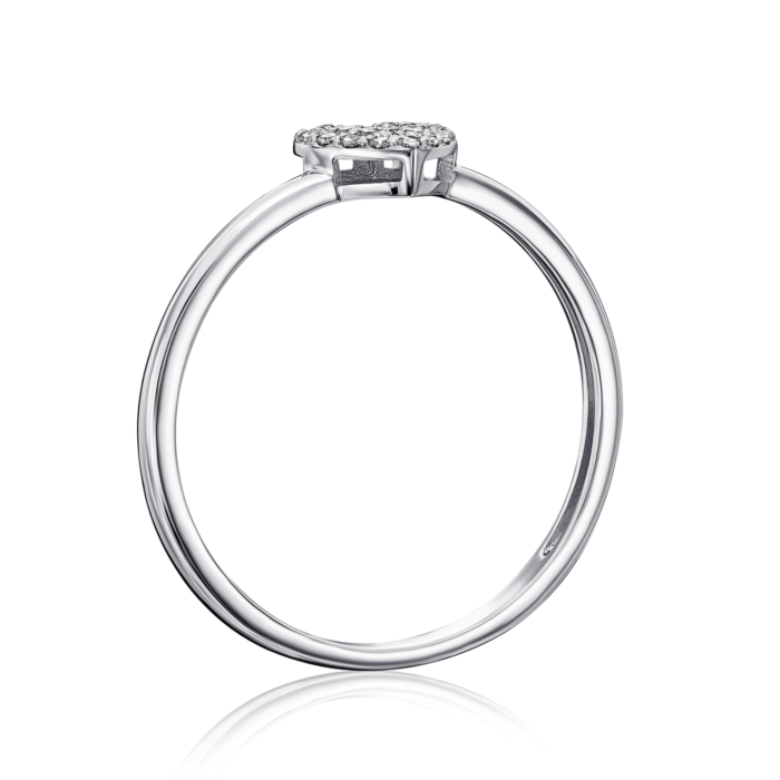 Золота каблучка з діамантами. Артикул 800130/02/1/8007