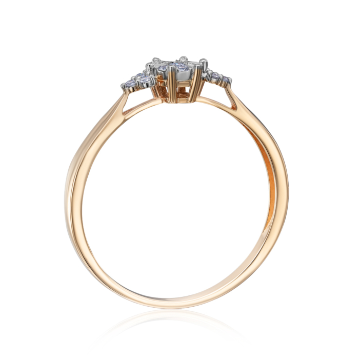 Золота каблучка з діамантами. Артикул 800131/14/1/8247