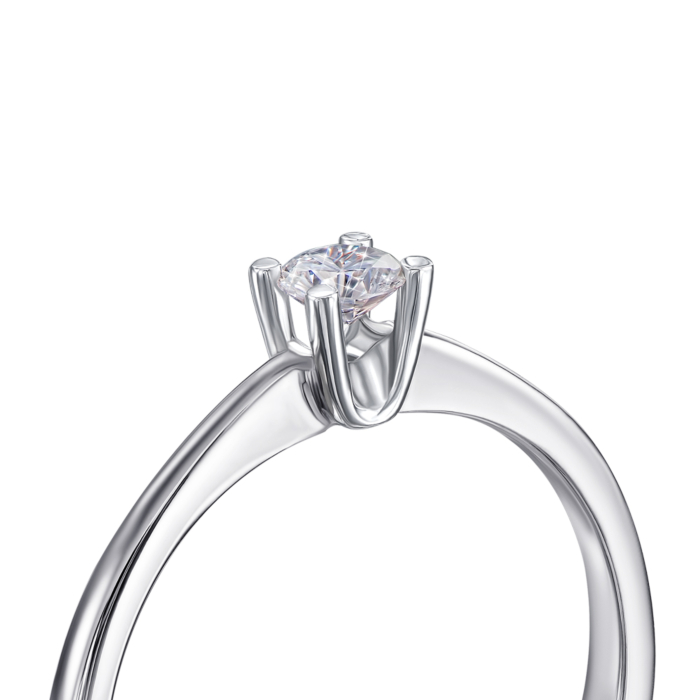 Золотое кольцо с бриллиантом. Артикул 52412/3б