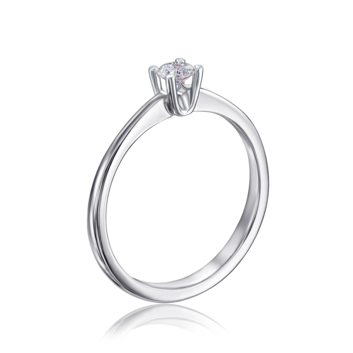 Золотое кольцо с бриллиантом. Артикул 52412/02/1/9218