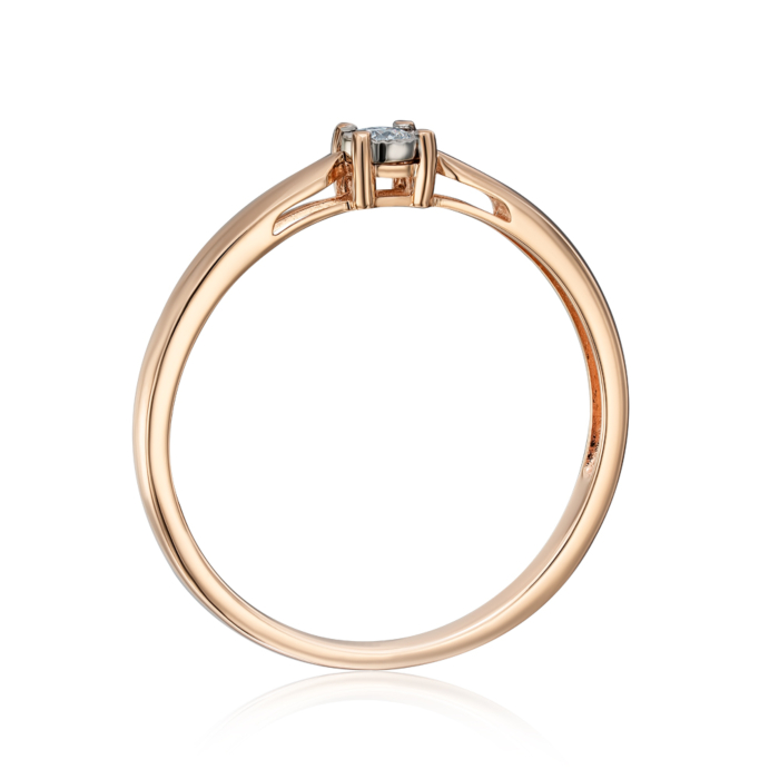 Золотое кольцо с бриллиантом. Артикул 800088/14/3/8581