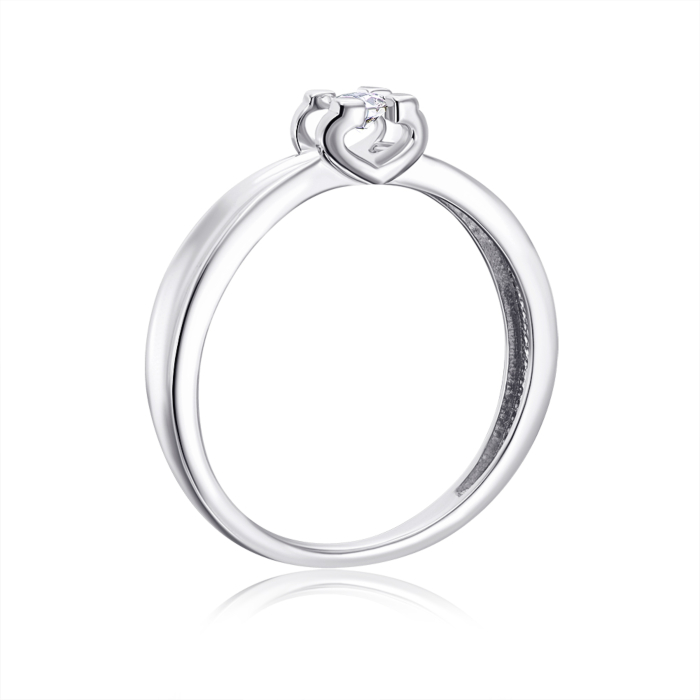 Золотое кольцо с бриллиантом. Артикул 800115/02/1/8602