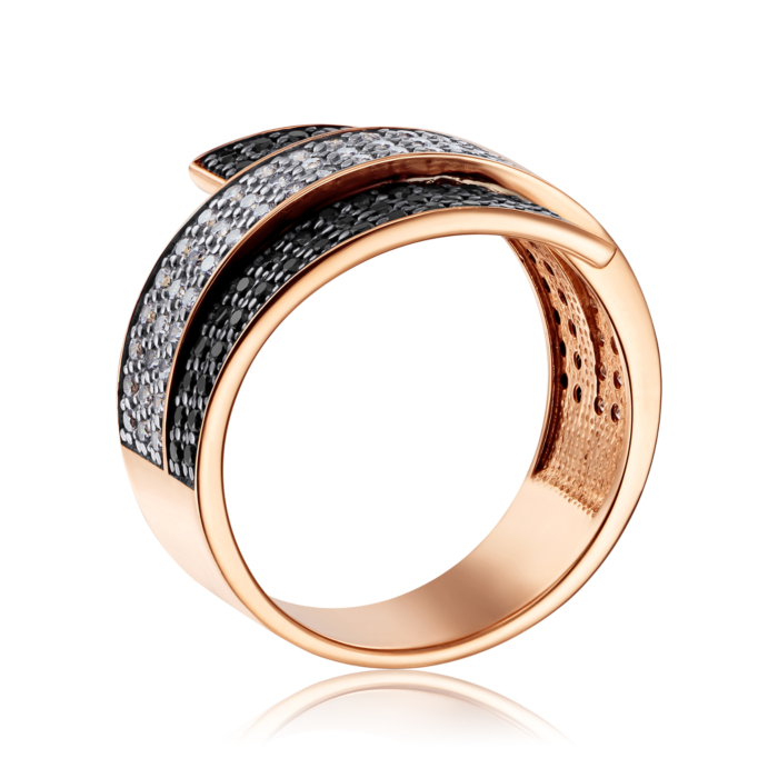 Золотое кольцо с фианитами (13174/01/1/146)