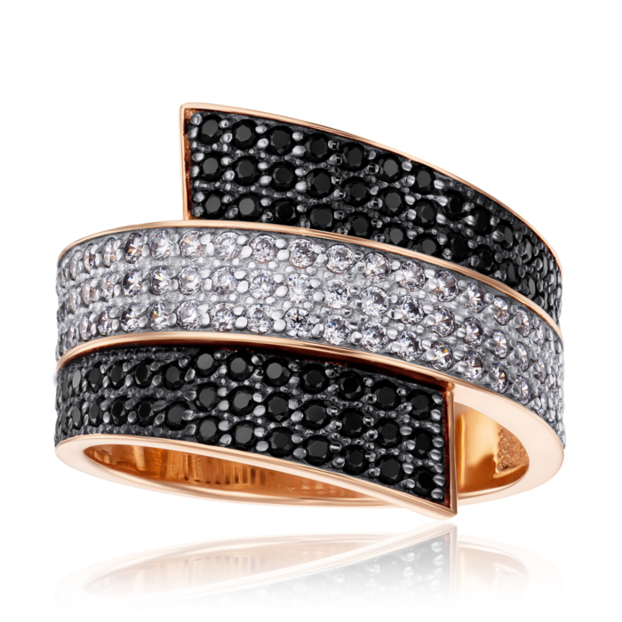 Золотое кольцо с фианитами (13174/01/1/146)