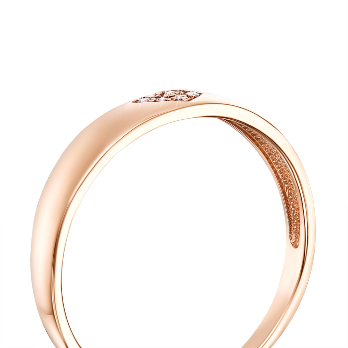 Золота каблучка з фіанітами. Артикул 12194