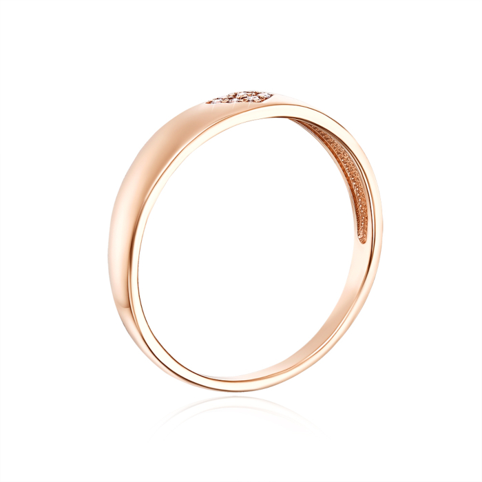 Золота каблучка з фіанітами. Артикул 12194