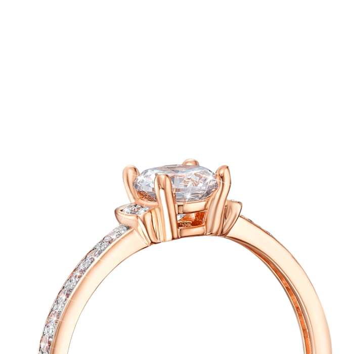 Золотое кольцо с фианитами. Артикул 13394/01/1/106