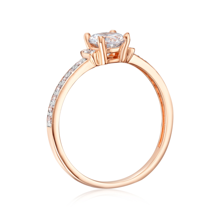 Золотое кольцо с фианитами. Артикул 13394/01/1/106