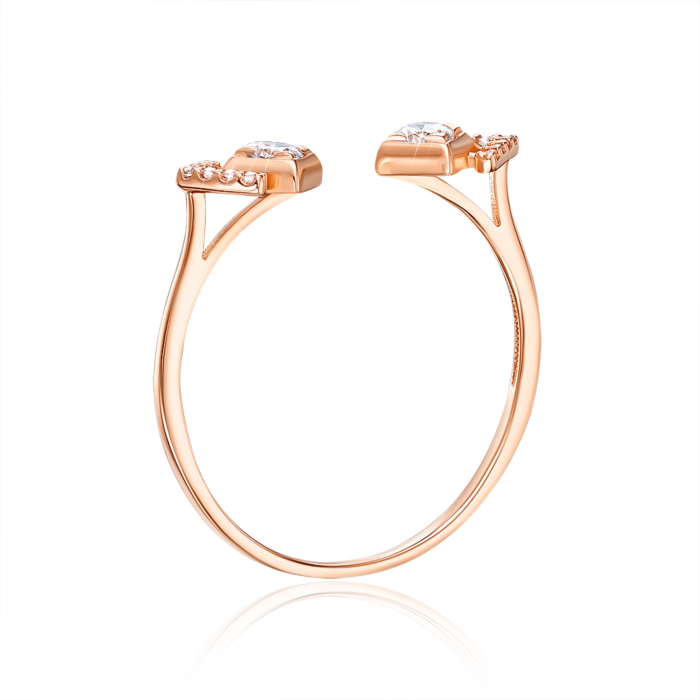 Золотое кольцо с фианитами. Артикул 13616/01/0/2687