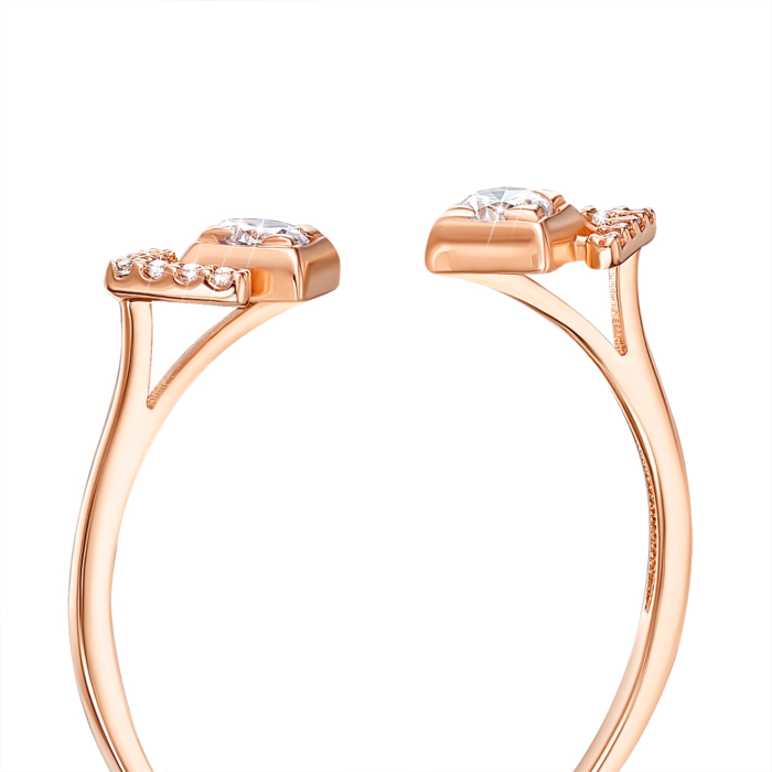 Золотое кольцо с фианитами. Артикул 13616/01/0/2687