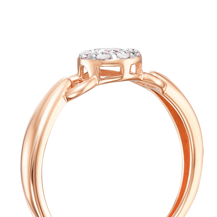 Золота каблучка з фіанітами. Артикул 13706/01/1/752