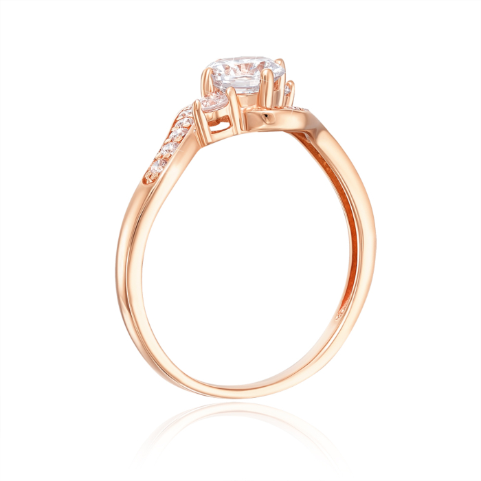 Золотое кольцо с фианитами. Артикул 13709/01/0/3018