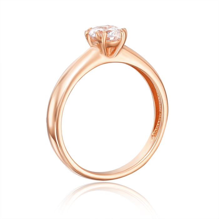 Золотое кольцо с фианитами. Артикул 13718/01/0/22