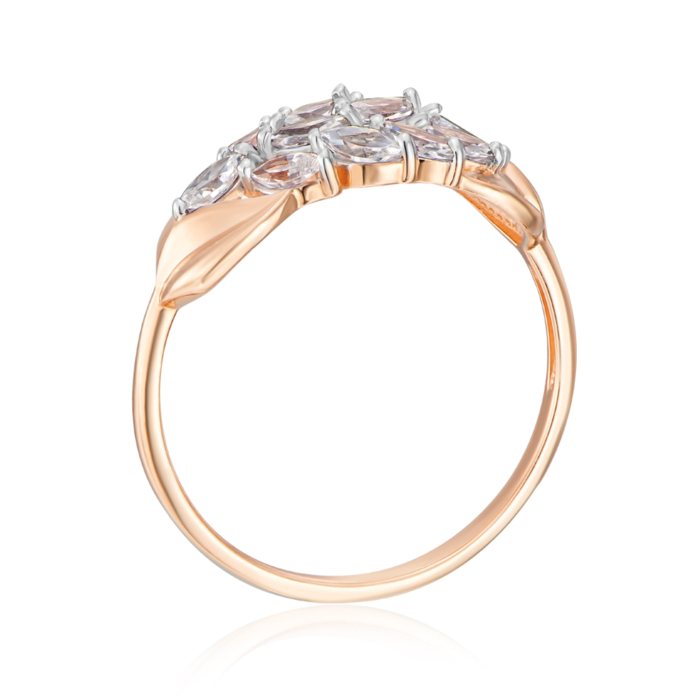 Золотое кольцо с фианитами. Артикул 13904/01/1/1236