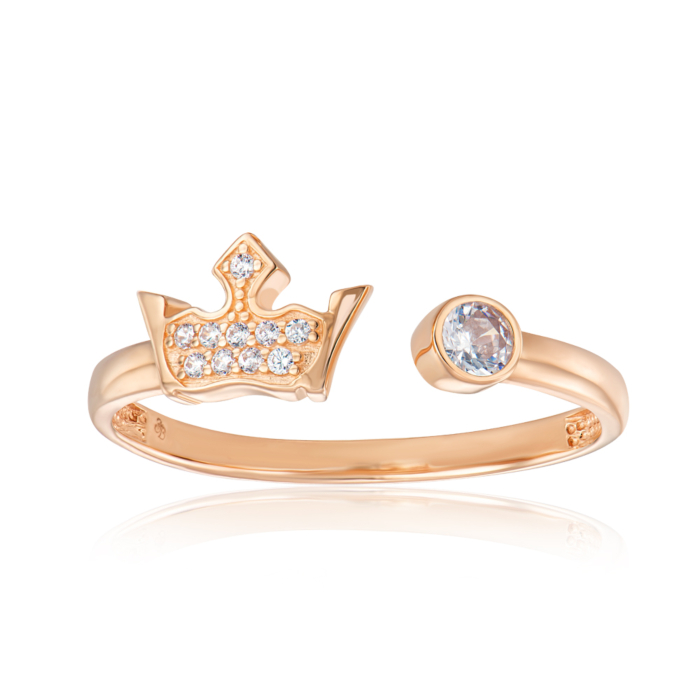 Золота каблучка з фіанітами. Артикул 13937/01/0/76