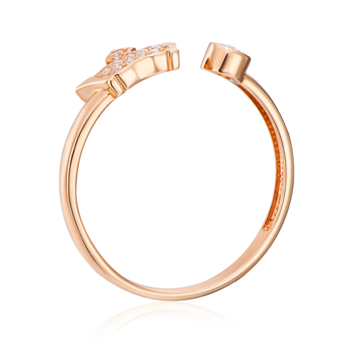 Золота каблучка з фіанітами. Артикул 13937/01/0/76