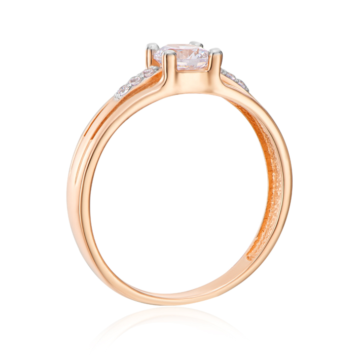 Золота каблучка з фіанітами. Артикул 13939/01/1/145