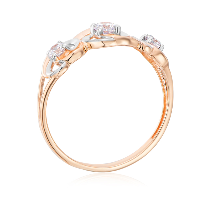 Золота каблучка з фіанітами. Артикул 13962/01/1/359