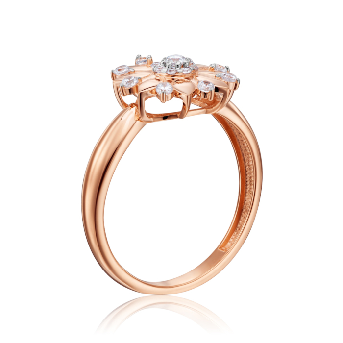 Золотое кольцо с фианитами. Артикул 18067/01/1/944