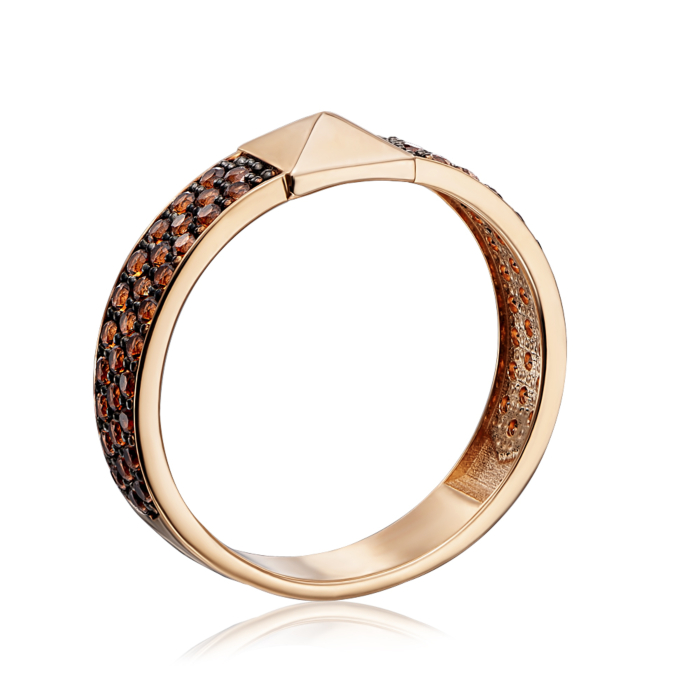 Золотое кольцо с фианитами. Артикул 18094/01/1/4065