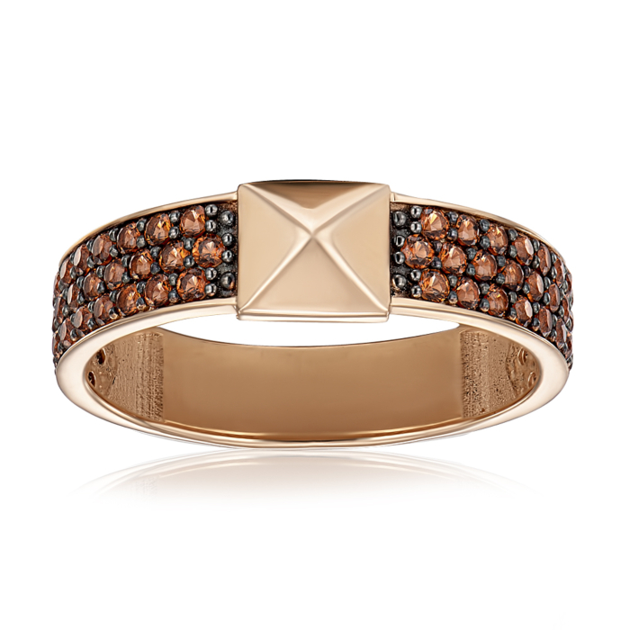 Золотое кольцо с фианитами. Артикул 18094/01/1/4065