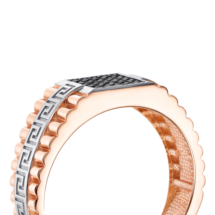 Золота каблучка з фіанітами. Артикул 19147/01/1/143