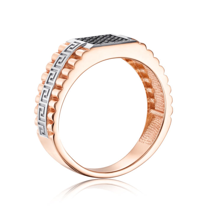 Золота каблучка з фіанітами. Артикул 19147/01/1/143