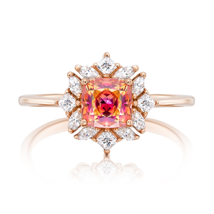 Золотое кольцо с фианитами S. Артикул 13800/01/0/3136