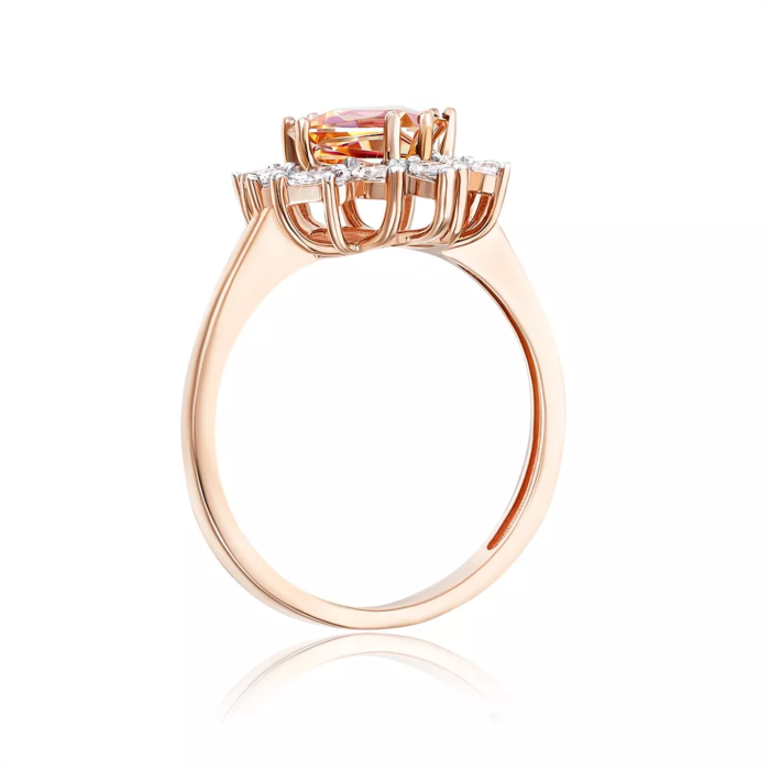 Золотое кольцо с фианитами Tesori. Артикул 13816/01/1/4733